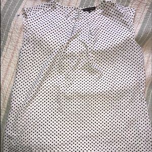 Sleeveless Polka Dot Blouse, Polyester